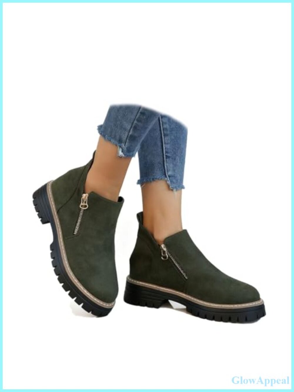 Women's Pointed Toe Ankle Boots Faux Leather Platform Booties